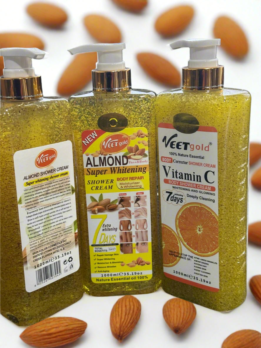 Veet Gold Almond Shower Gel Super Whitening Shower Cream 100 - Premium Beauty Product