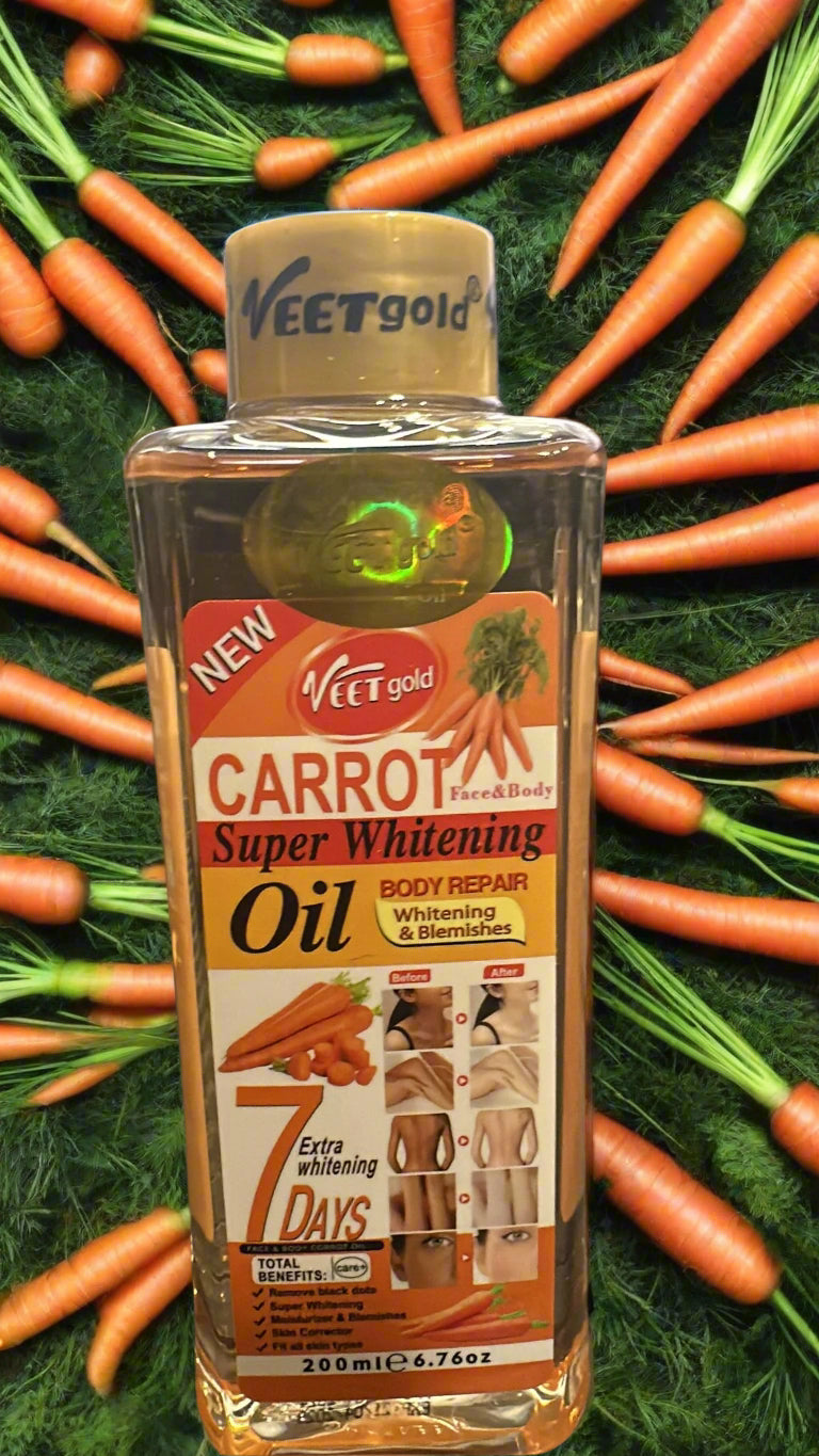 Veet Gold Carrot Body Repair  7 Days Oil 200 Ml 6.76oz - Premium Beauty Product