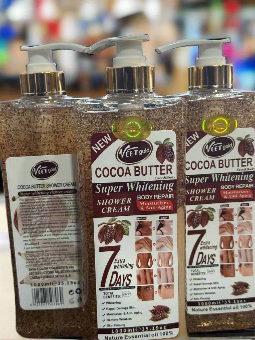 Veet Gold Cocoa Butter Shower Gel Super Whitening Shower Cre - Premium Beauty Product
