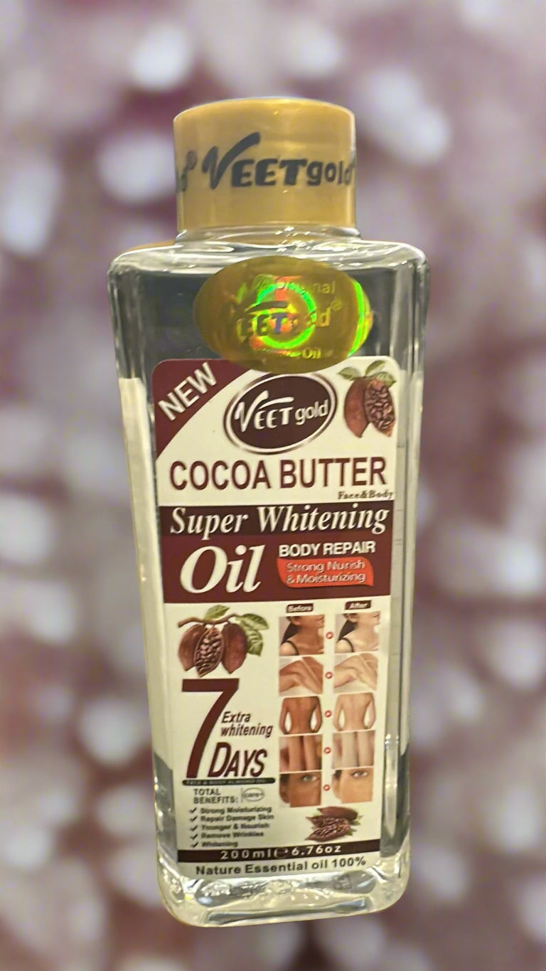 Veet Gold Cocoa Butter Super Whitening Body Repair 7 Days Oi - Premium Beauty Product