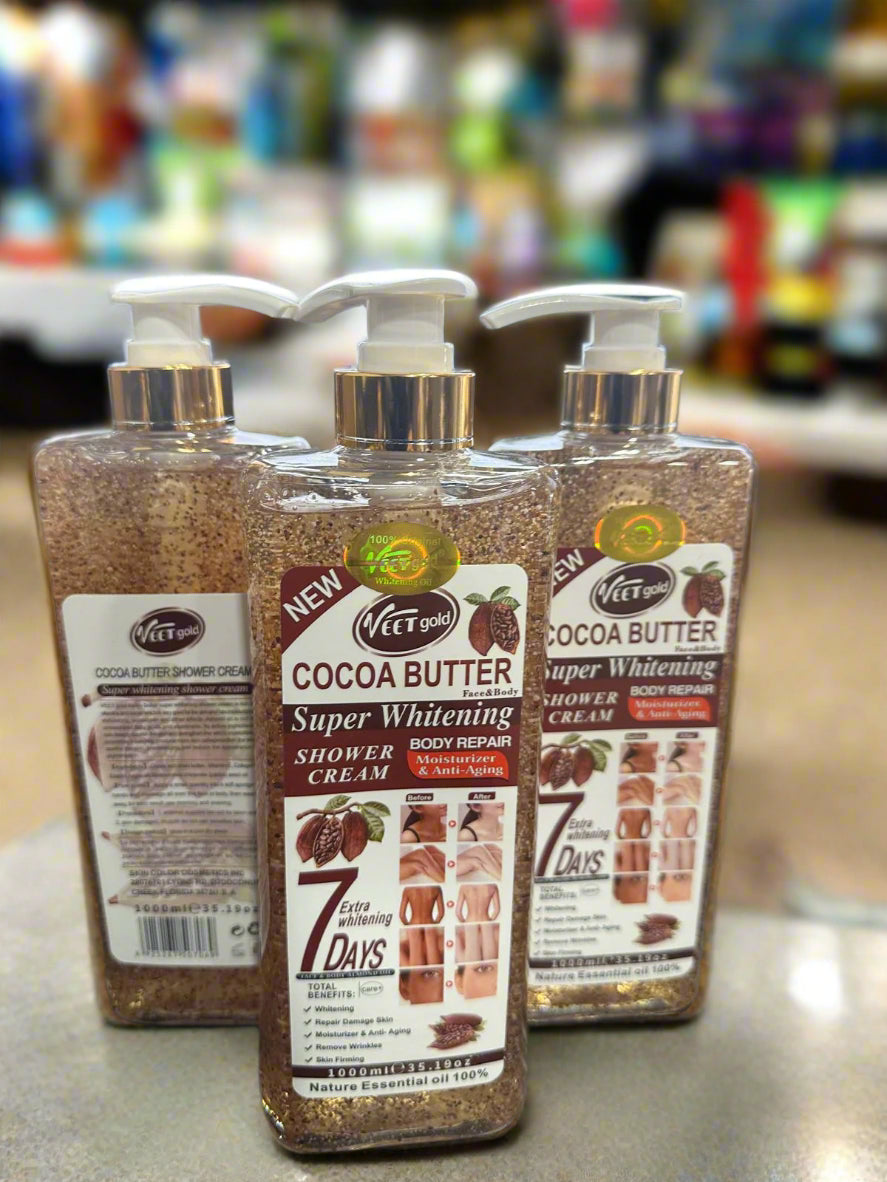 Veet Gold Cocoa Butter Shower Gel Super Whitening Shower Cre - Premium Beauty Product