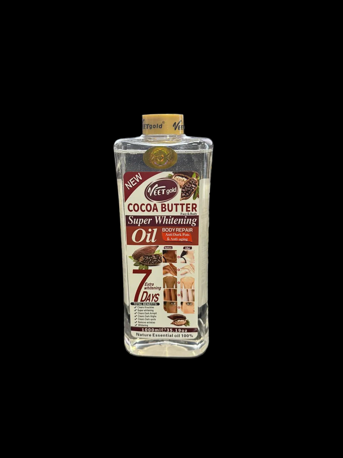 VEET Gold Cocoa Butter Super Whitening Oil (Face & Body) 100 - Premium Beauty Product