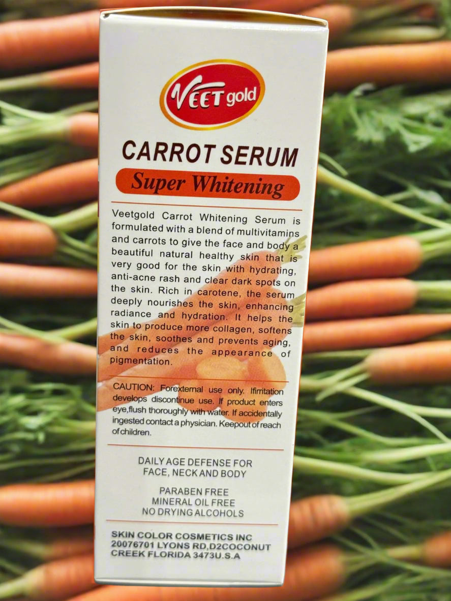 Veet Gold Carrot Super Whitening Serum 52 Ml 1 69 Oz 7 Days  - Premium Beauty Product