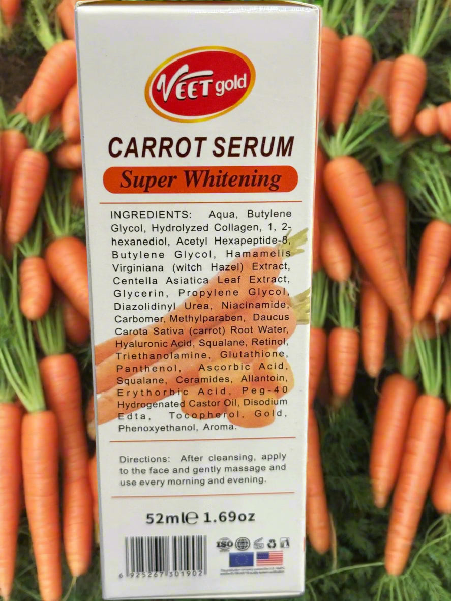 Veet Gold Carrot Super Whitening Serum 52 Ml 1 69 Oz 7 Days  - Premium Beauty Product
