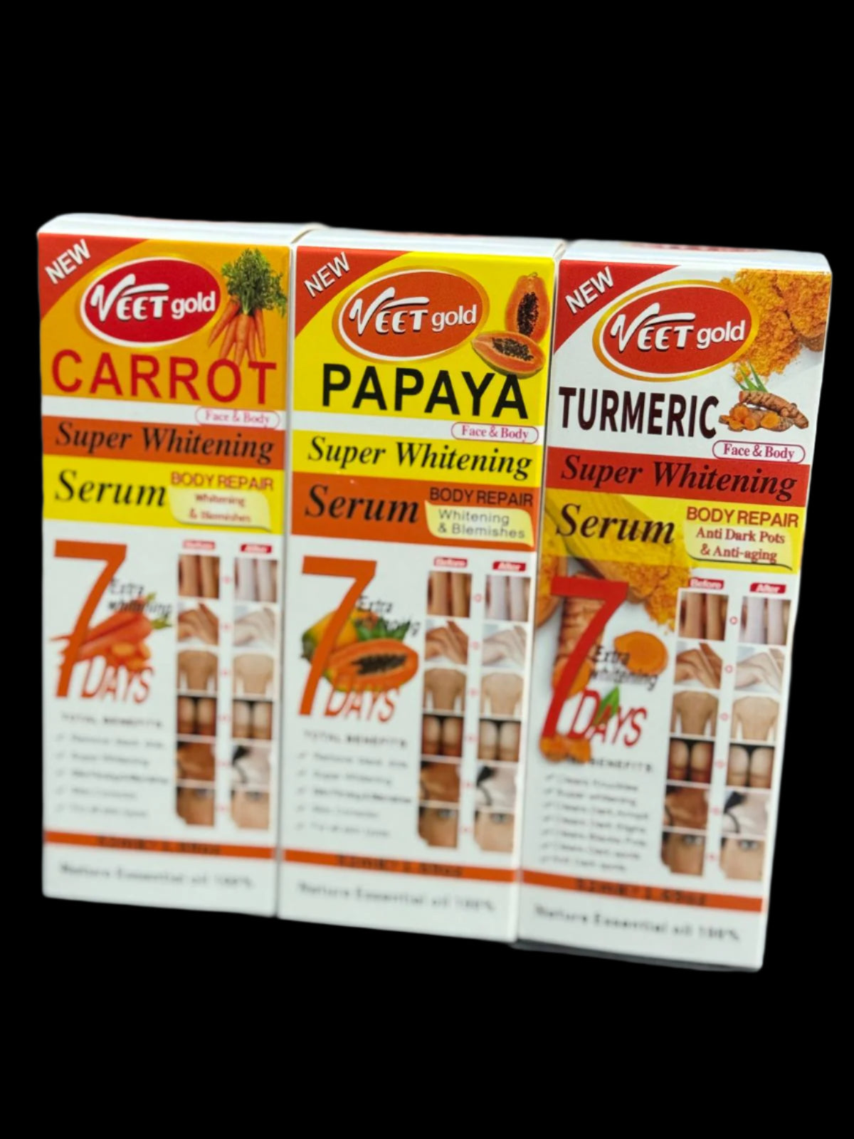 Veet Gold Turmeric Super Whitening Serum 52 Ml 1 69 Oz 7 Day - Premium Beauty Product