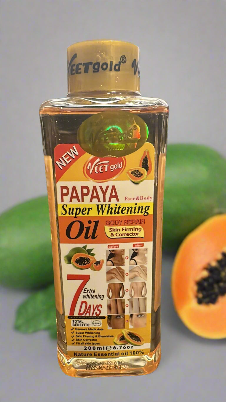Veet Gold Papaya Body Repair  7 Days Oil 200 Ml 6.76oz - Premium Beauty Product