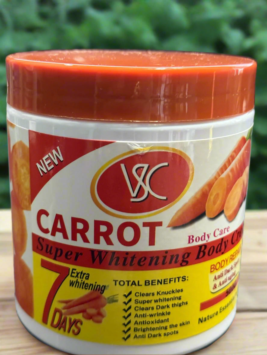 VSC Carrot Super Whitening Body Cream  500 Grm 7 Days - Premium Beauty Product