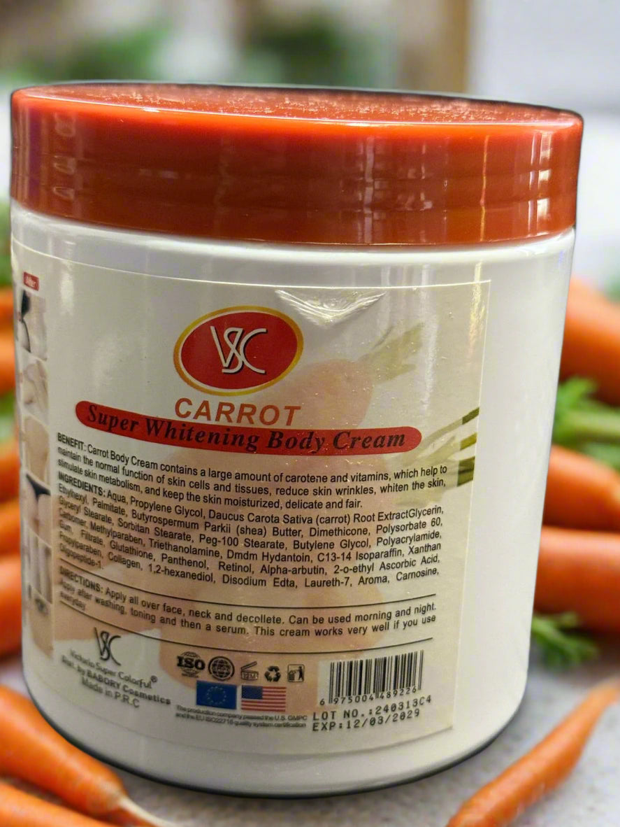 Vsc Carrot Super Whitening Body Cream 500 Grm 7 Days - Premium Beauty Product