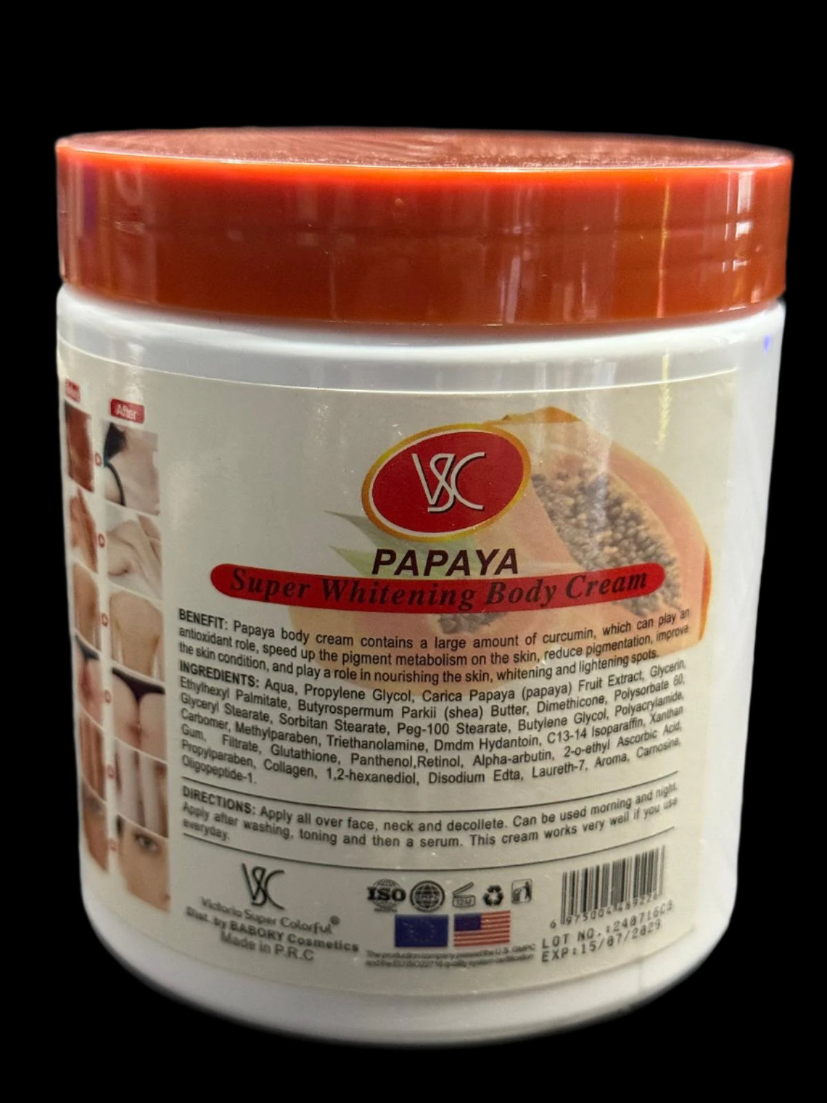 Vsc Carrot Super Whitening Body Cream 500 Grm 7 Days Copy - Premium Beauty Product